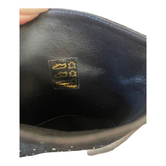 Sandro Mid-Heel Calfskin Rhinestones Leather Pointed Toe Black Size 39 / US 9 - Picture 11 of 12